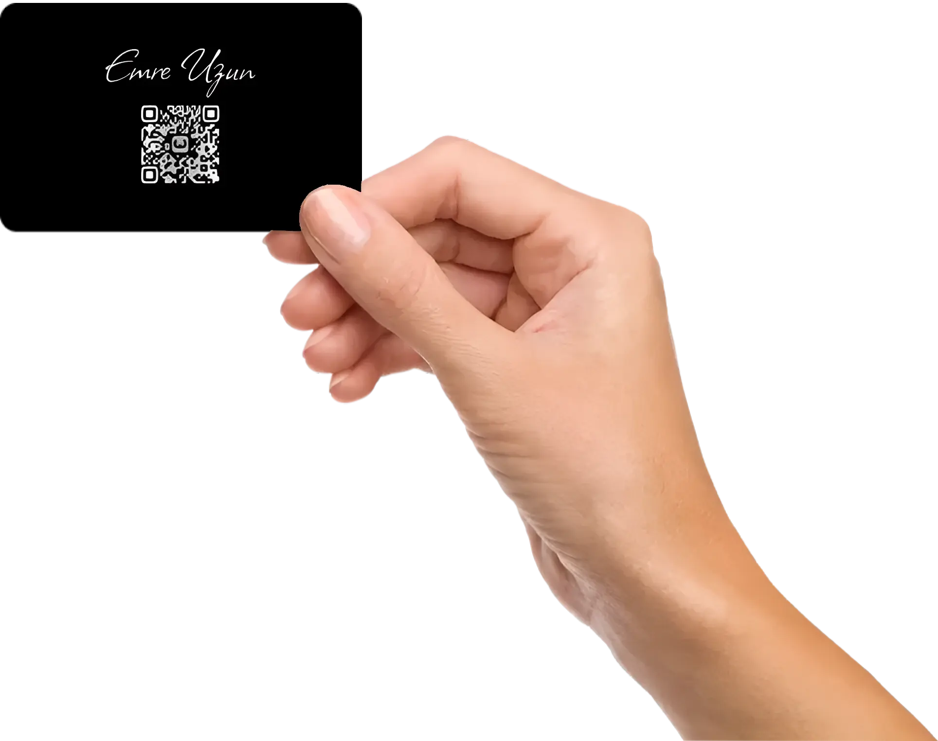 Hand mockup with a card